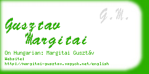 gusztav margitai business card